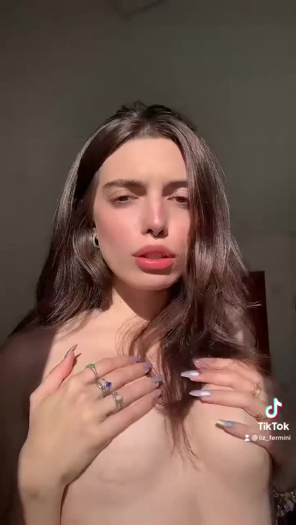 Brunette Natural Boobs Tiktok By Lizfermini Hot Sexy Adult Video Tik Pm