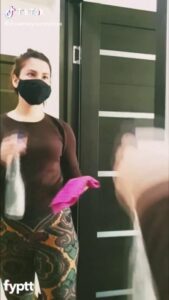 Girl With Mask Does Nude TikTok ‘Wipe It Down’ Challenge Showing Big Tits