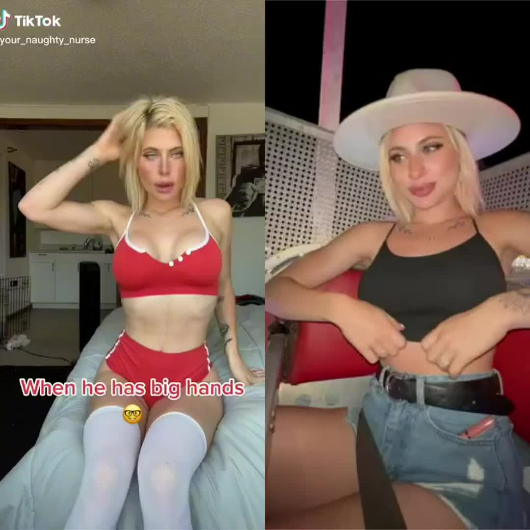 Cowgirl Split screen Tiktok girl by badharleybad hot sexy adult video -  Tik.pm