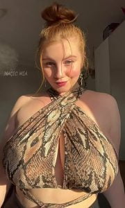Huge boobs Natural tits Nipple piercing by magic-mia