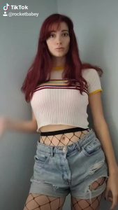 Natural tits Tights Tiktok by rocketbabey