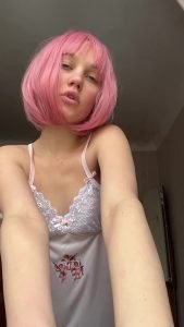 Pink haired Little tits Tiktok by muza_love