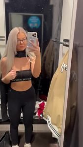 Selfie Blonde Touching tits by smallblonde1