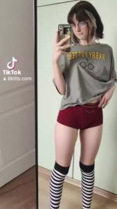 Selfie Teen solo Naked boobs by tiktok-teen