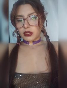 Small tits Glasses Fishnet by vero_sweett